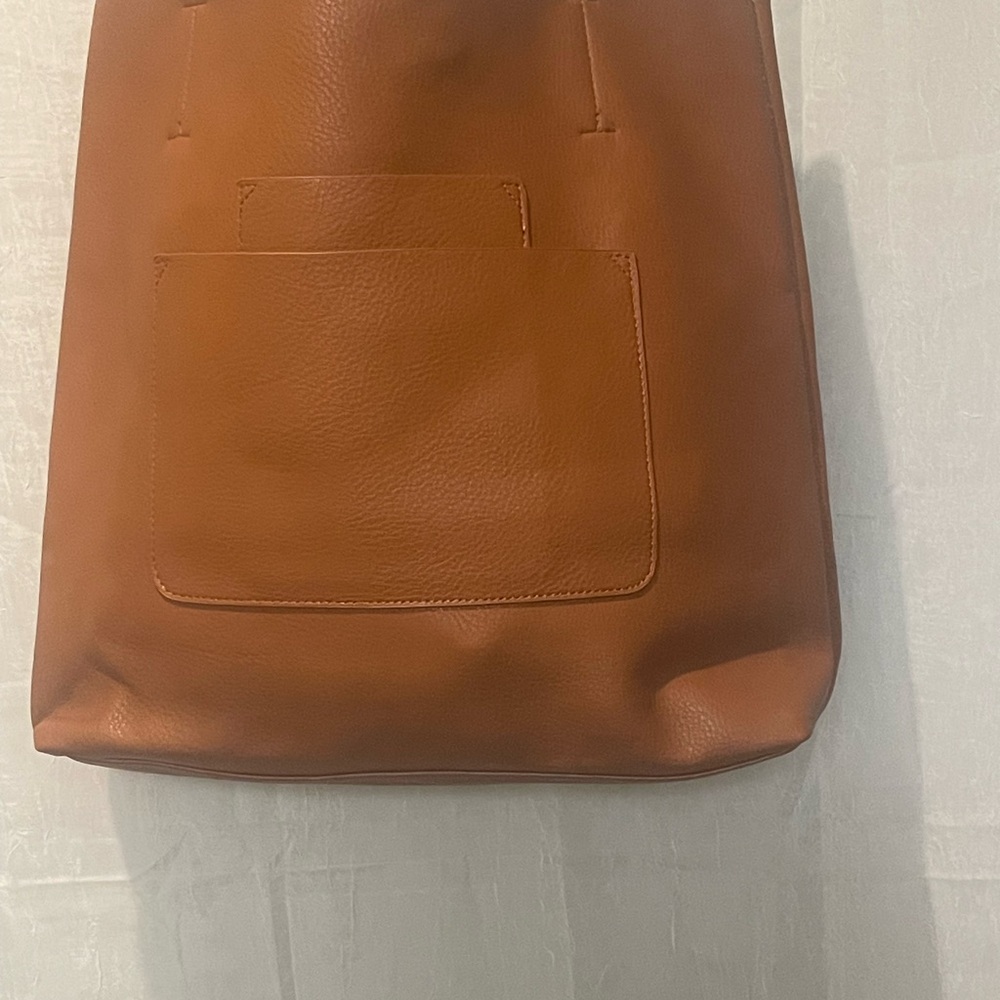 Classic AntiK Kraft Vegan Leather  Brown Leather Tote Bag for Women’s.